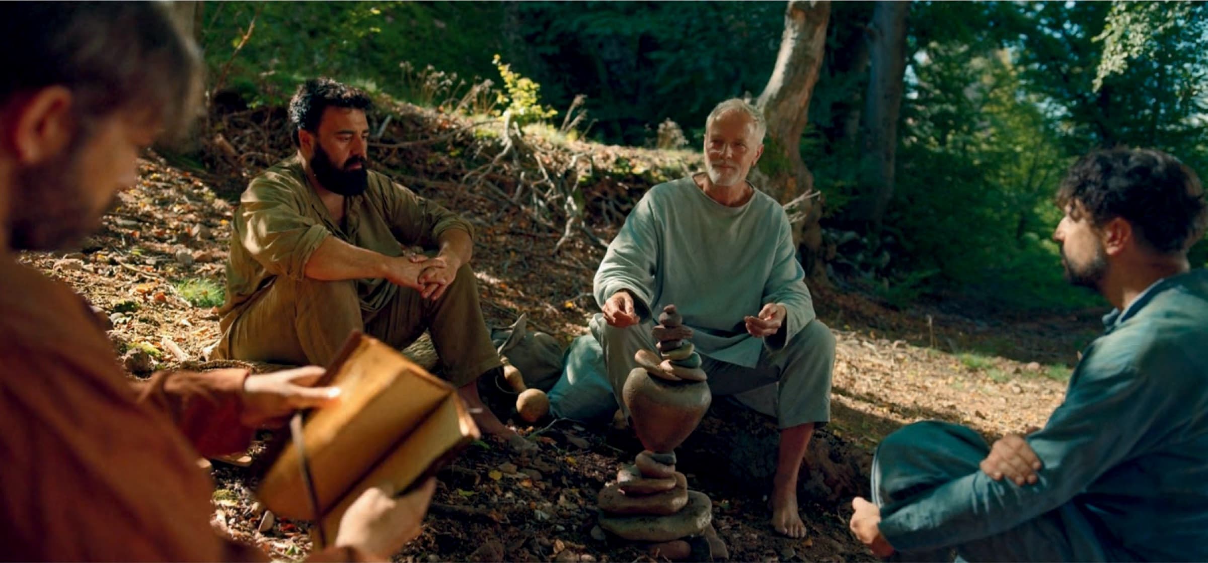 Vid teaching his disciples in the forest