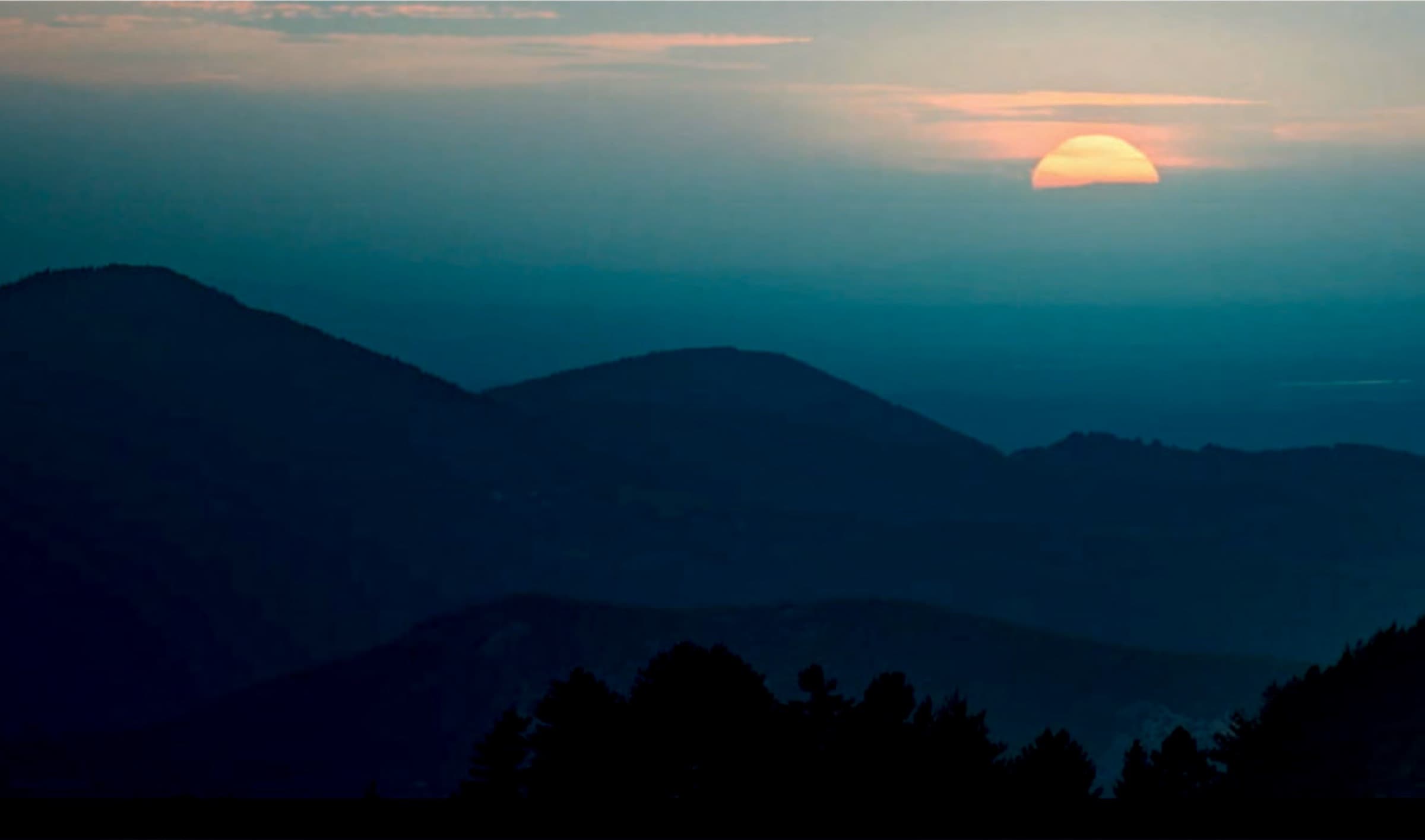 Sunset over the mountains